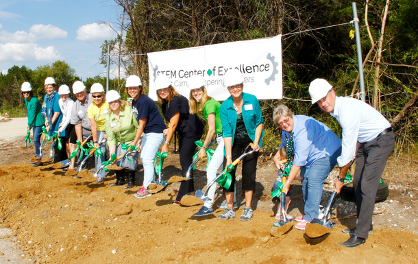 GSNETX leaderships breaks ground for the STEM Center of Excellence in 2015